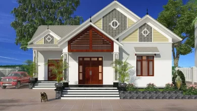 nhà lợp mái tôn cấp 4 đẹp