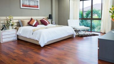 trang trí phòng ngủ sàn gỗ